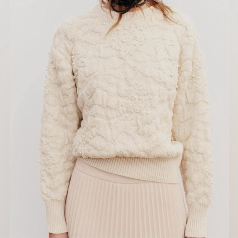 Zara Textured Pearl Sweater